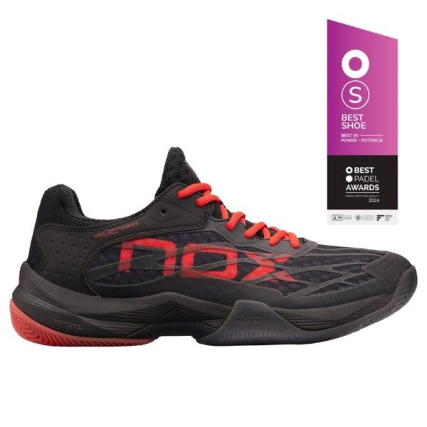 AT10 LUX Black/Red Padel Shoes
