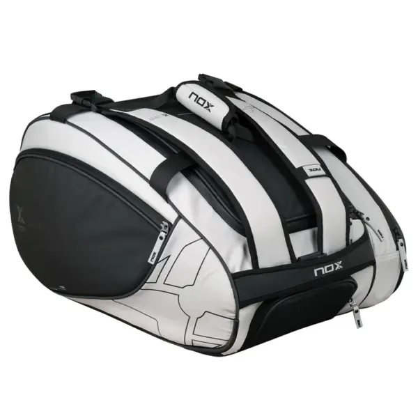 ⁦LUXURY MASTER SERIES BLACK/WHITE PADEL RACK BAG⁩ – תמונה ⁦3⁩