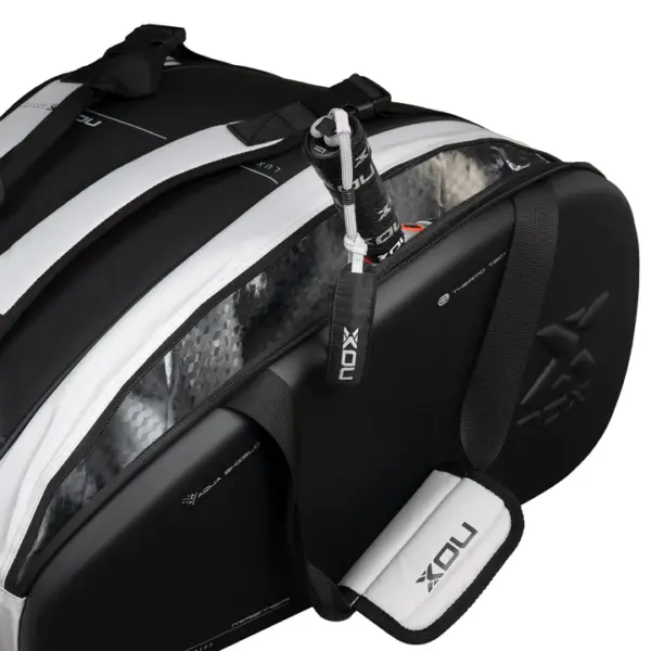 ⁦LUXURY MASTER SERIES BLACK/WHITE PADEL RACK BAG⁩ – תמונה ⁦5⁩